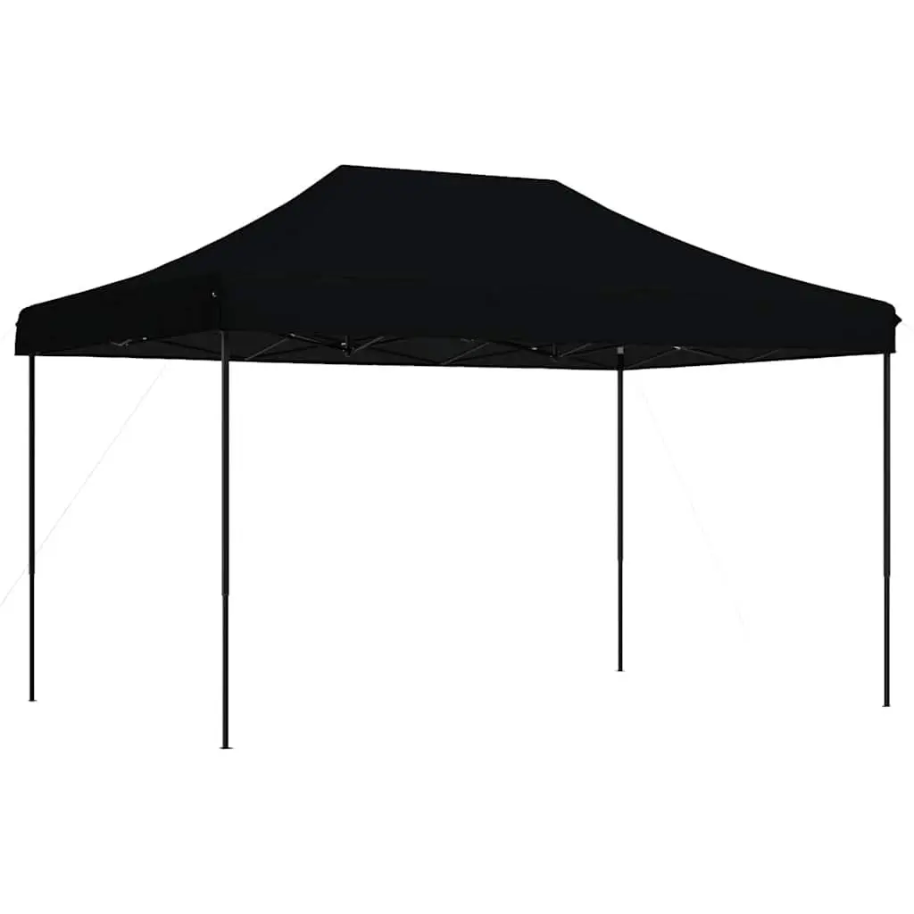 Pop-Up Party Tent Foldable Outdoor Gazebo Canopy Black 440 x 292 x 315 cm