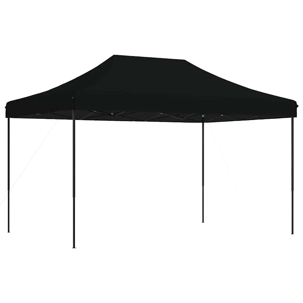 Pop-Up Party Tent Foldable Outdoor Gazebo Canopy Black 440 x 292 x 315 cm