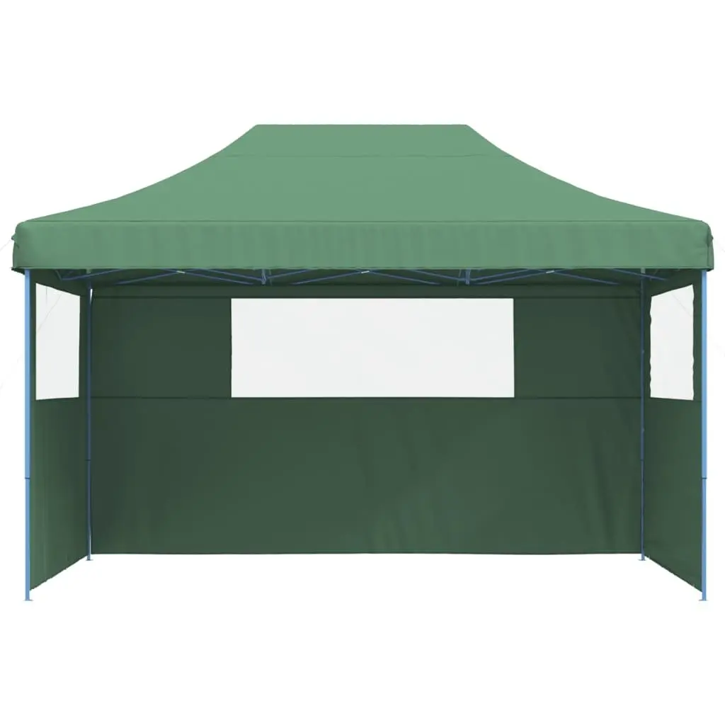 Pop-Up Party Tent Foldable Green with 3 Sidewalls