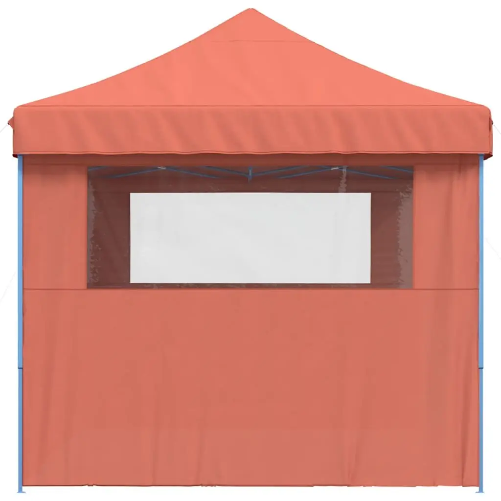 Foldable Pop-Up Party Tent with 3 Sidewalls Outdoor Garden Gazebo Orange