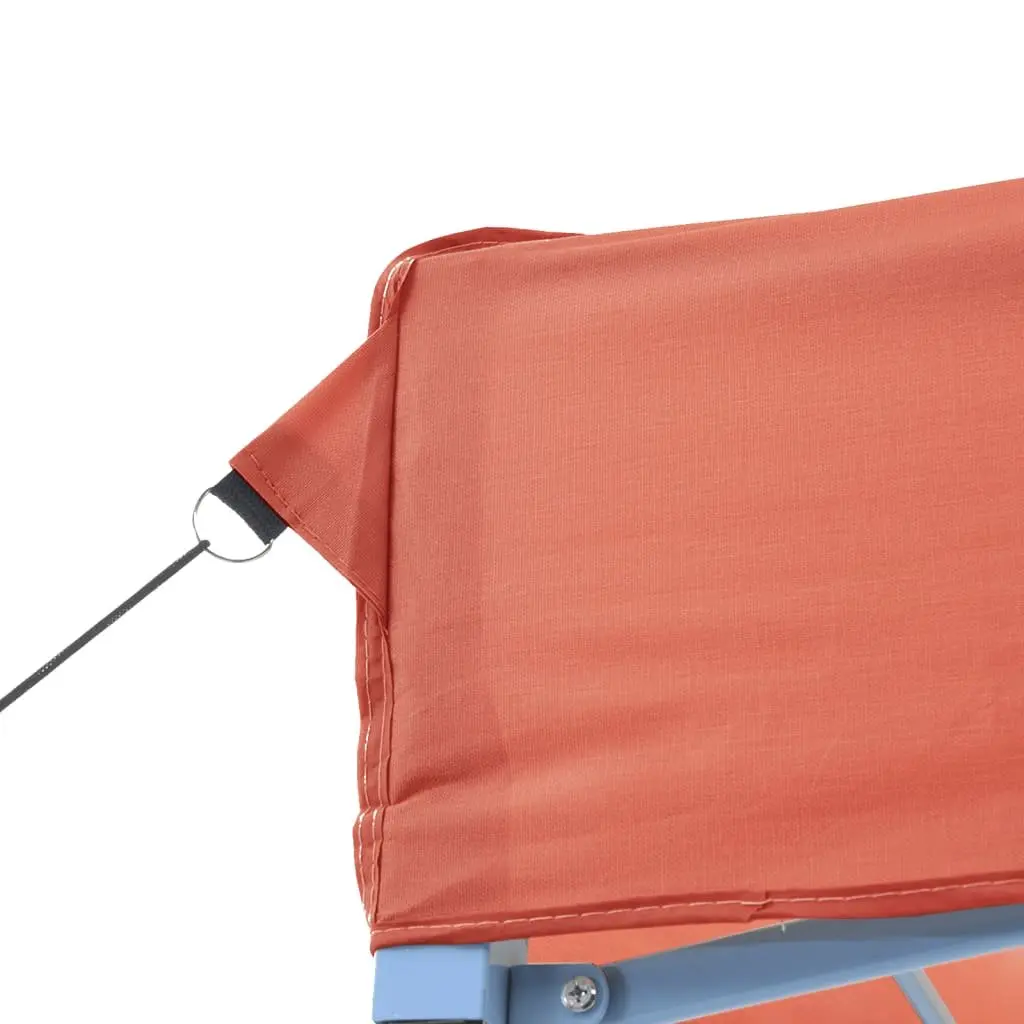 Foldable Pop-Up Party Tent with 3 Sidewalls Outdoor Garden Gazebo Orange