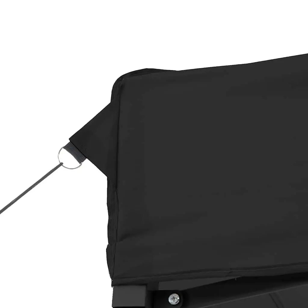 Foldable Pop-Up Party Tent 3 Sidewalls Outdoor Gazebo Black Marquee Garden Event