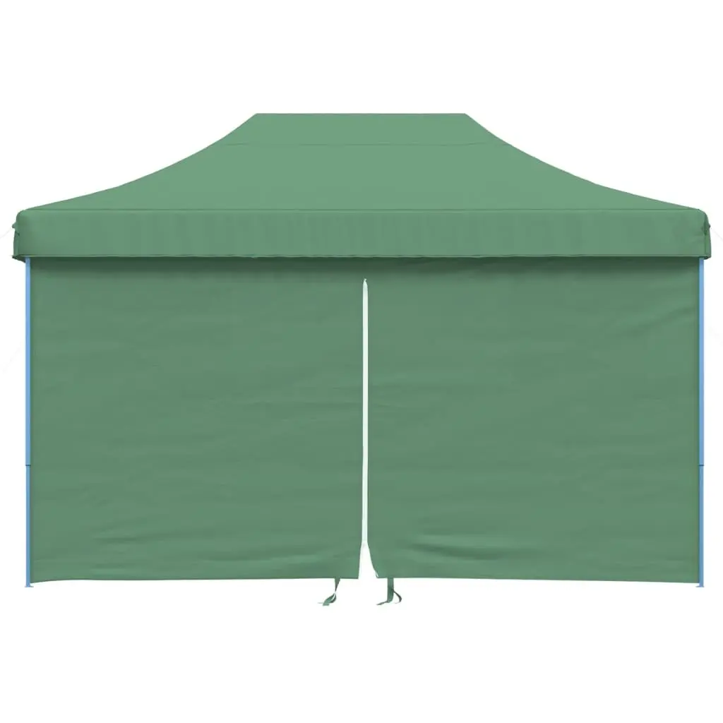 Pop-Up Party Tent Foldable Green Outdoor Gazebo with 4 Sidewalls