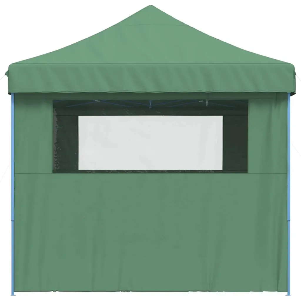 Pop-Up Party Tent Foldable Green Outdoor Gazebo with 4 Sidewalls