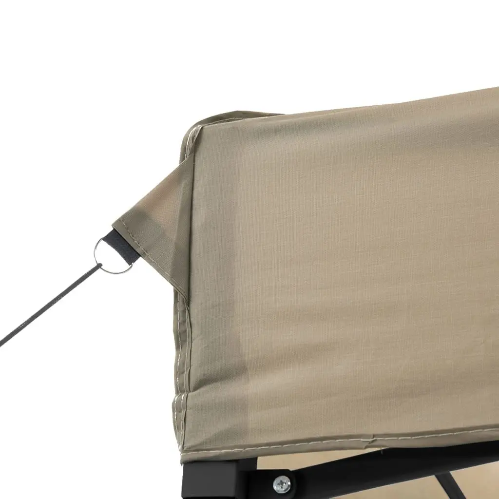 Pop-Up Party Tent Foldable Outdoor Gazebo Canopy Taupe 410 x 279 x 315 cm