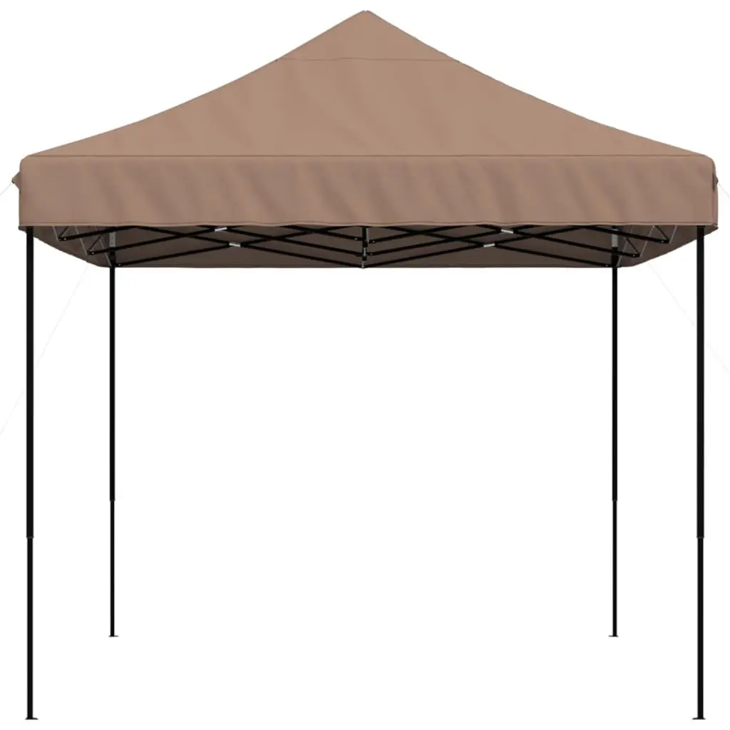 Foldable Pop-Up Party Tent Brown Outdoor Gazebo 410 x 279 x 315 cm