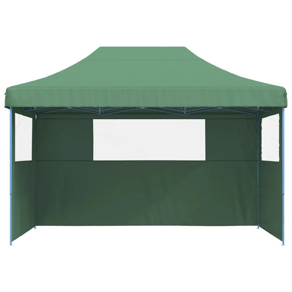 Foldable Pop-Up Party Tent with 3 Sidewalls Green Outdoor Gazebo