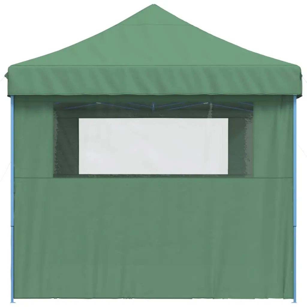Foldable Pop-Up Party Tent with 3 Sidewalls Green Outdoor Gazebo