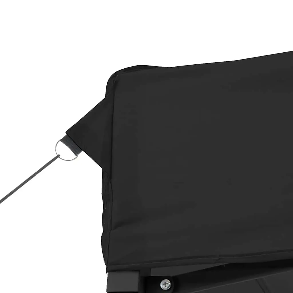Pop-Up Party Tent Foldable with 3 Sidewalls Black