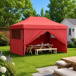 A Friendly Red Party Tent for Your Gatherings