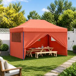Friendly Orange Pop-Up Party Tent for Your Events