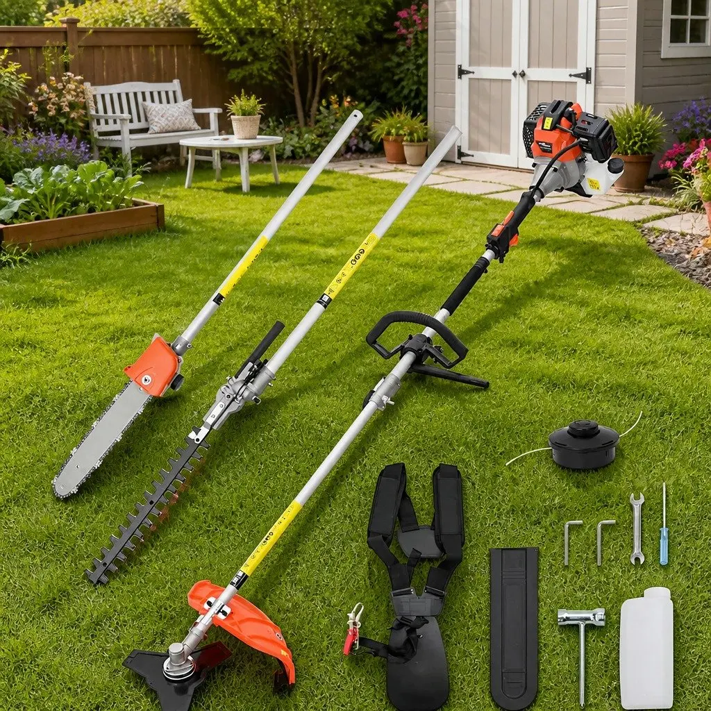 4in1 Garden Tool Brush Cutter Hedge Pruner Grass Trimmer 52cc 145kW