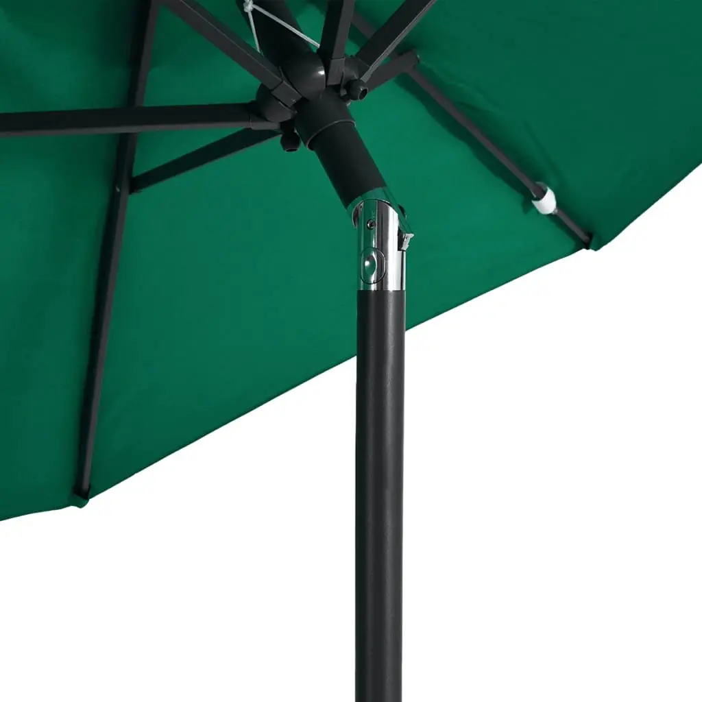 Garden Parasol Outdoor Umbrella Shade Crank Tilt Green 225x225x212cm