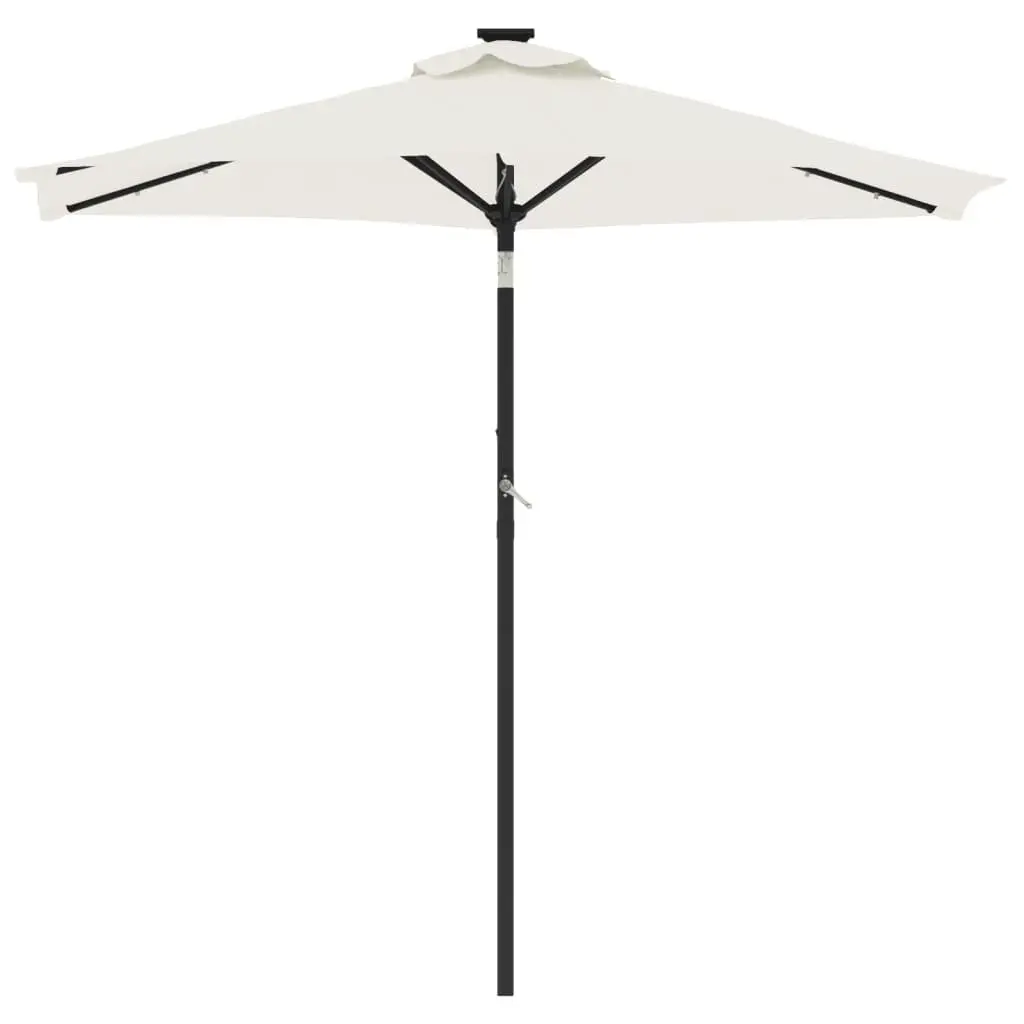 Garden Parasol with LED Lights Crank Tilt 225x225x212cm