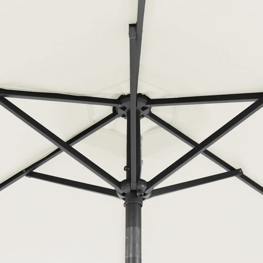 Garden Parasol with LED Lights Crank Tilt 225x225x212cm