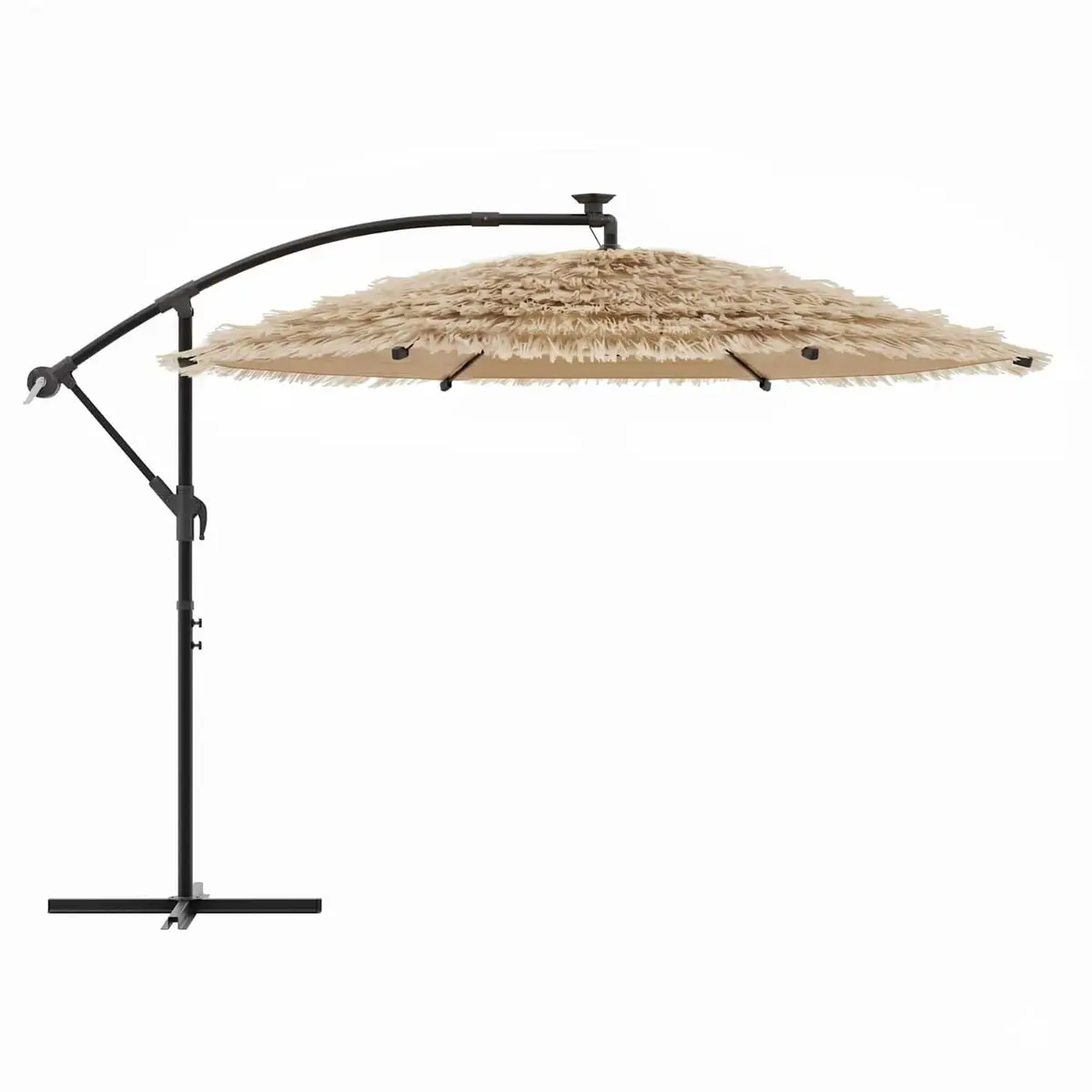 Garden Parasol with LED Lights Steel Pole 290cm