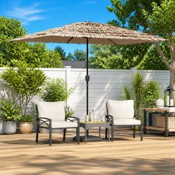 Your Perfect Brown Garden Parasol 300x200cm Umbrella