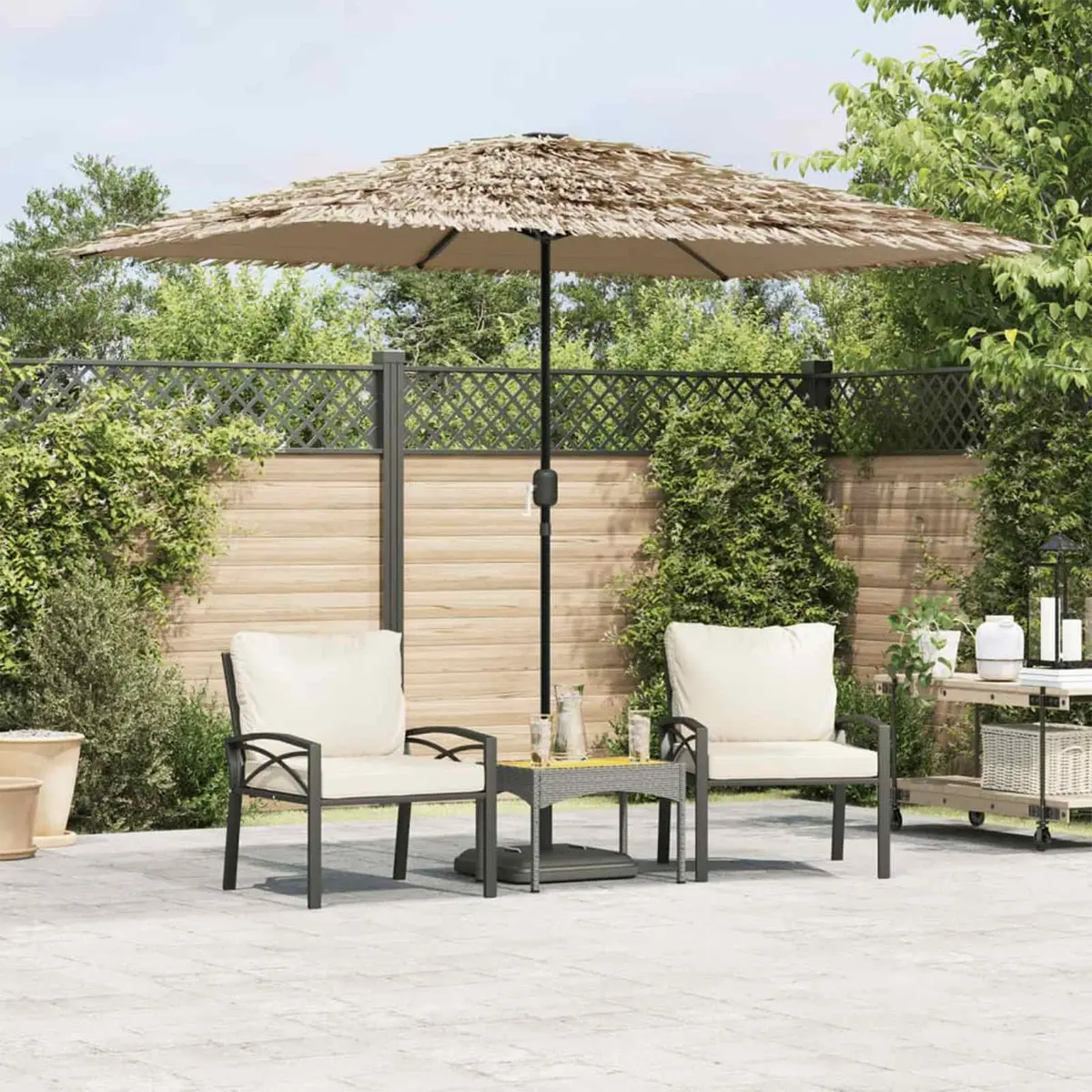 Garden Parasol Crank Brown 300x200x250cm