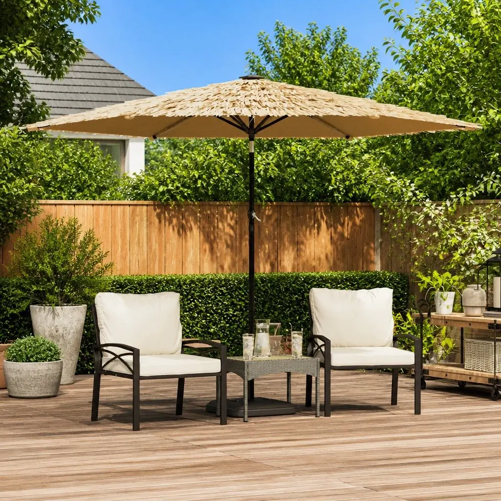 Brown Garden Parasol for Outdoor Fun