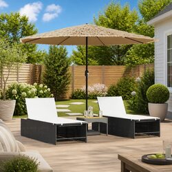 Your Friendly Garden Parasol: Brown with Steel Support