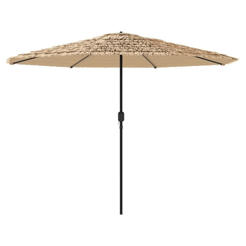 Garden Parasol Crank Brown 324x324x247cm Steel Pole