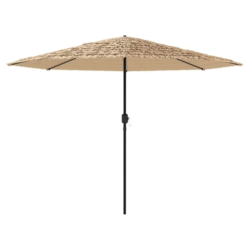 Garden Parasol Crank Brown 324x324x247cm Steel Pole