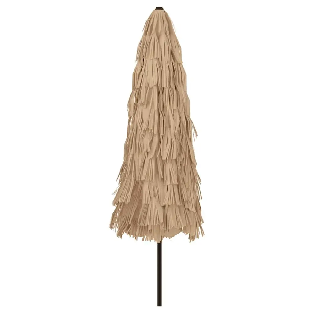 Garden Parasol Crank Brown 324x324x247cm Steel Pole