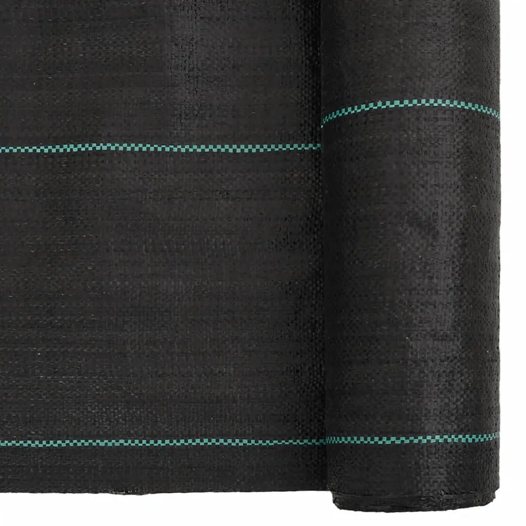 Weed Membrane Black UV Stabilised Polypropylene 0.5m x 50m Landscape Fabric Garden Weed Control Mat