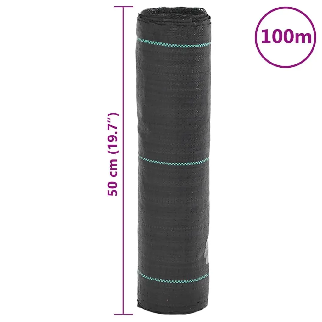 Weed Membrane Black 0.5x100 m Landscape Fabric Ground Cover Garden Control Mat