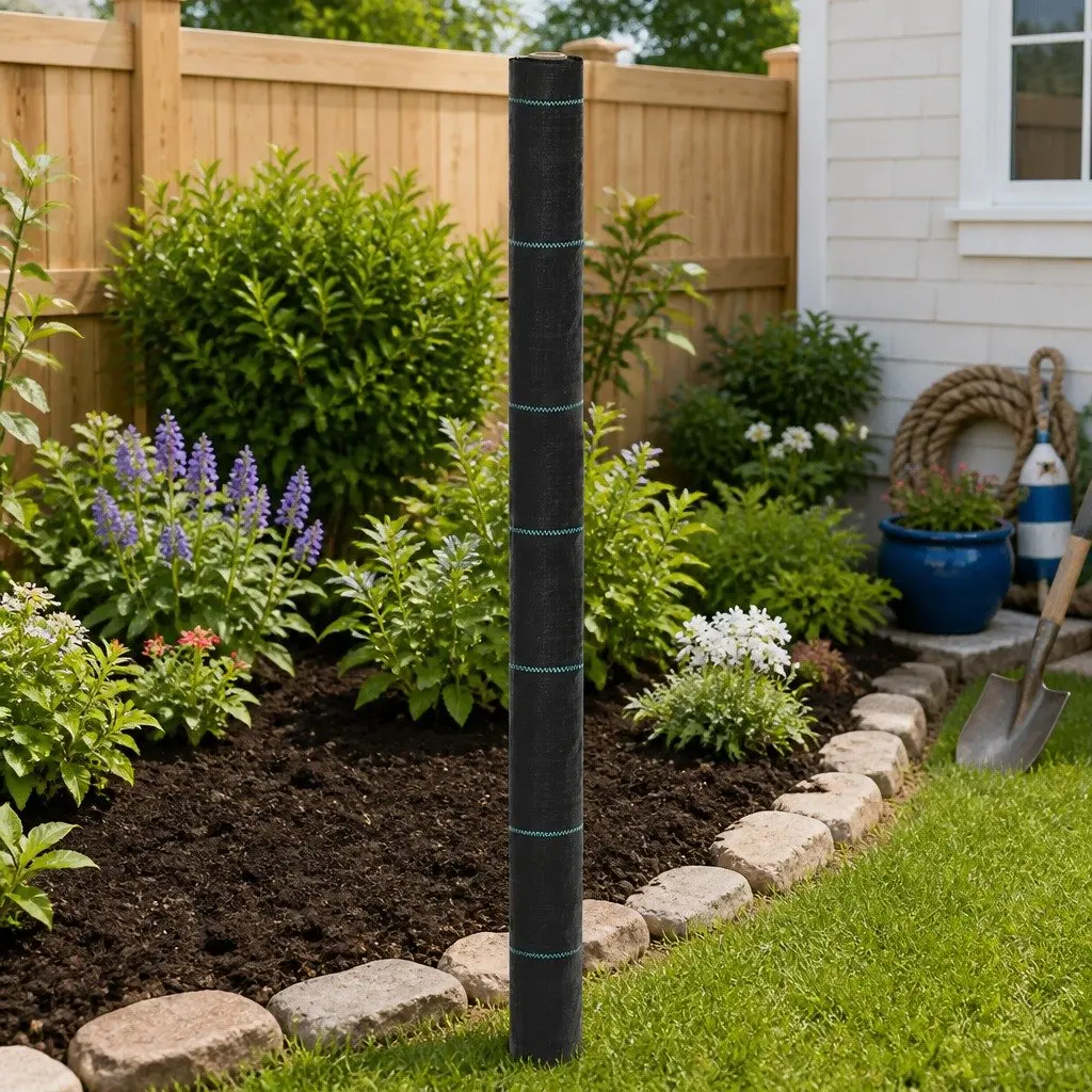 Weed Membrane Black 1.5x100m Landscape Fabric Garden Suppression Control Mat