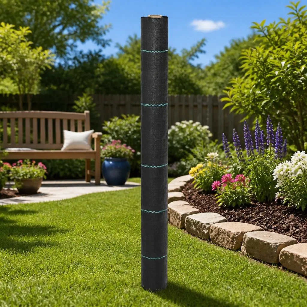 Weed Membrane Black UV Stabilised Polypropylene 1x150 m Landscape Fabric Garden Weed Control Mat