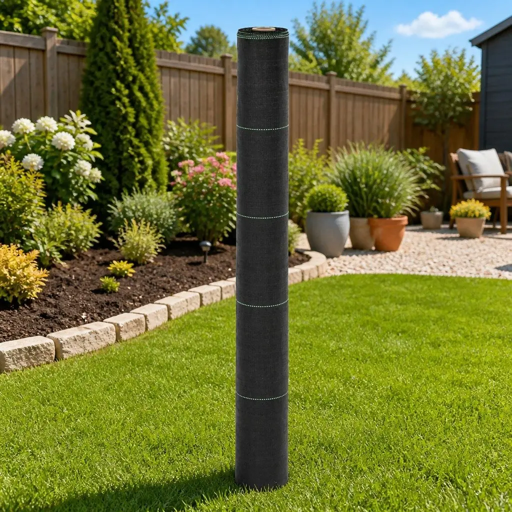 Weed Membrane Black Landscape Fabric Roll 1x50m Garden Weed Control Mat
