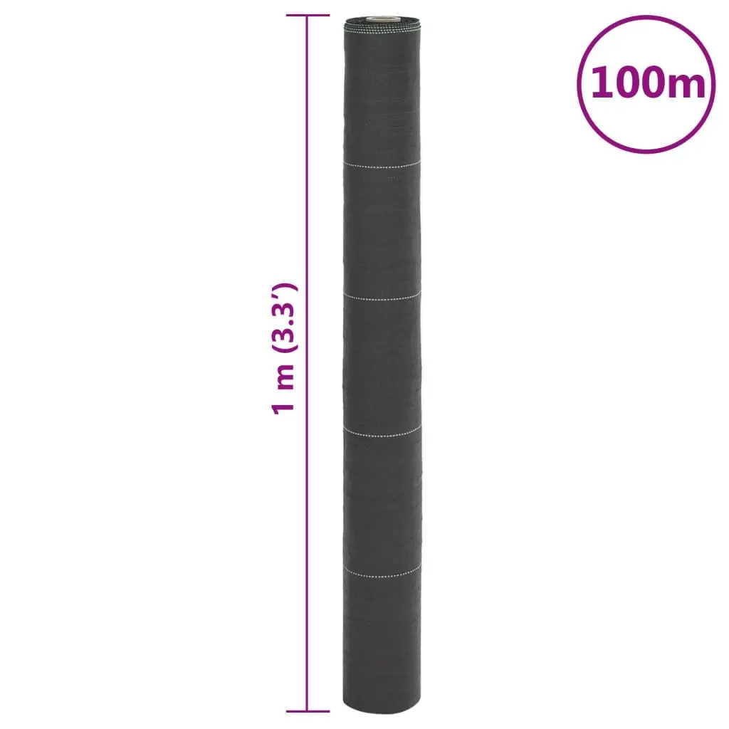 Weed Control Membrane Black 1m x 100m Durable UV Stabilised Polypropylene Landscape Fabric