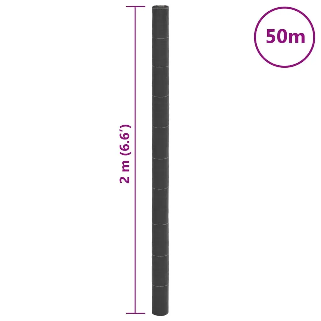 Weed Membrane Black Durable Polypropylene 2x50 m Landscape Fabric Garden Weed Control Mat