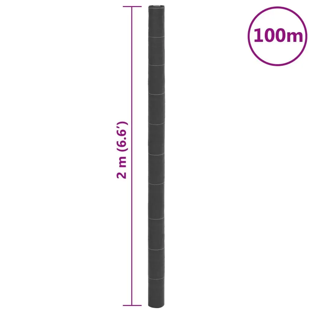 Weed Membrane Black Durable Polypropylene 2x100 m Landscape Fabric Mat