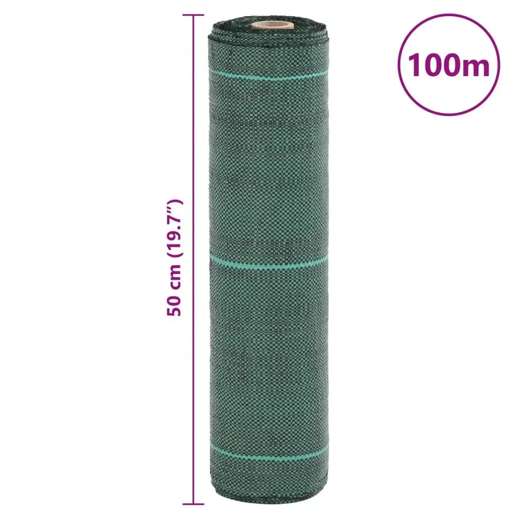 Weed Control Membrane 0.5x100 m Green Landscape Fabric Garden Suppression Mat