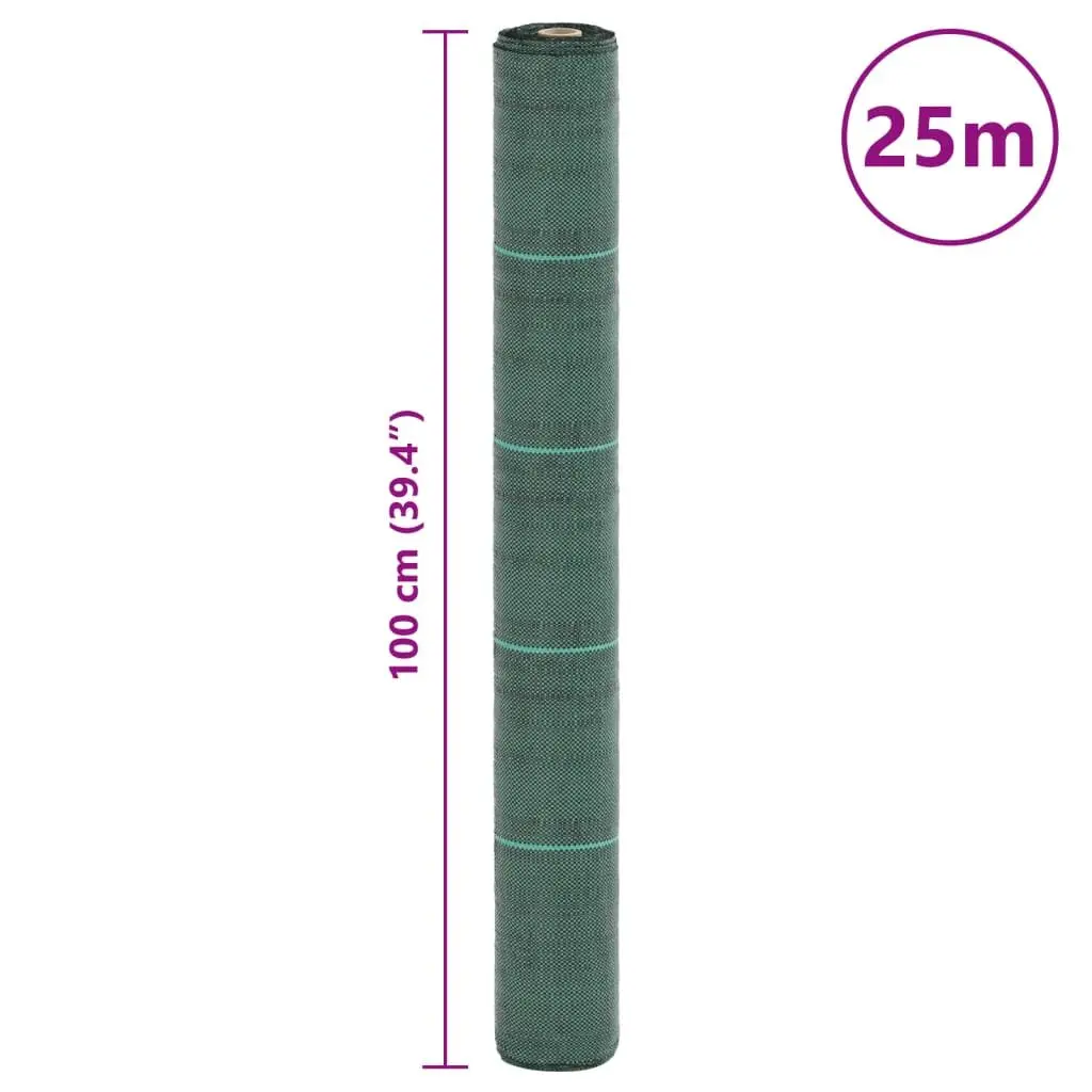 Weed Control Membrane 1x25m Garden Landscape Fabric Green PP Roll Suppressant