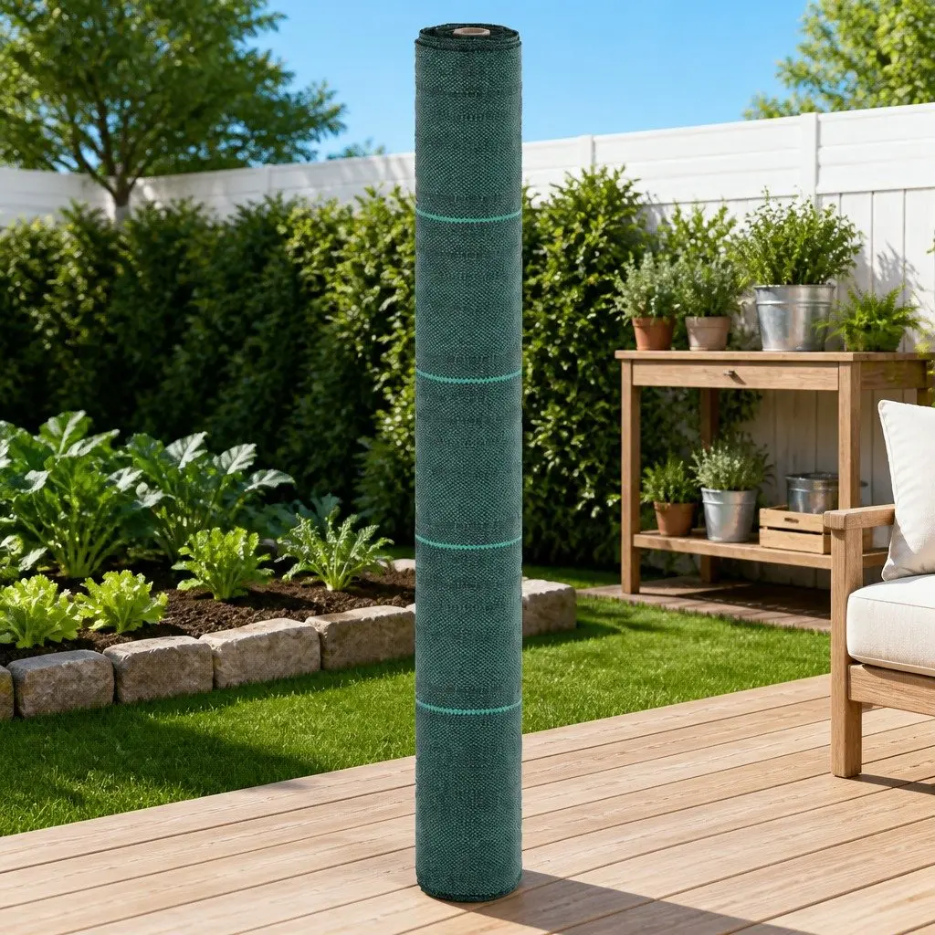 Weed Control Membrane Green 1x150m Water Permeable Garden Landscape Fabric