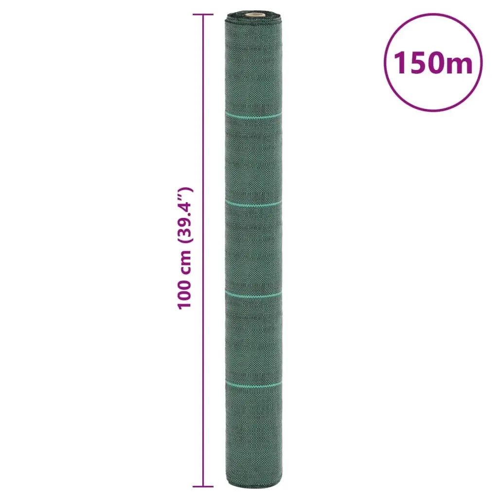 Weed Control Membrane Green 1x150m Water Permeable Garden Landscape Fabric