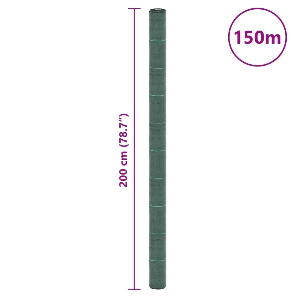 Weed Control Membrane Landscape Fabric Green 2m x 150m UV-Stabilised Polypropylene Roll