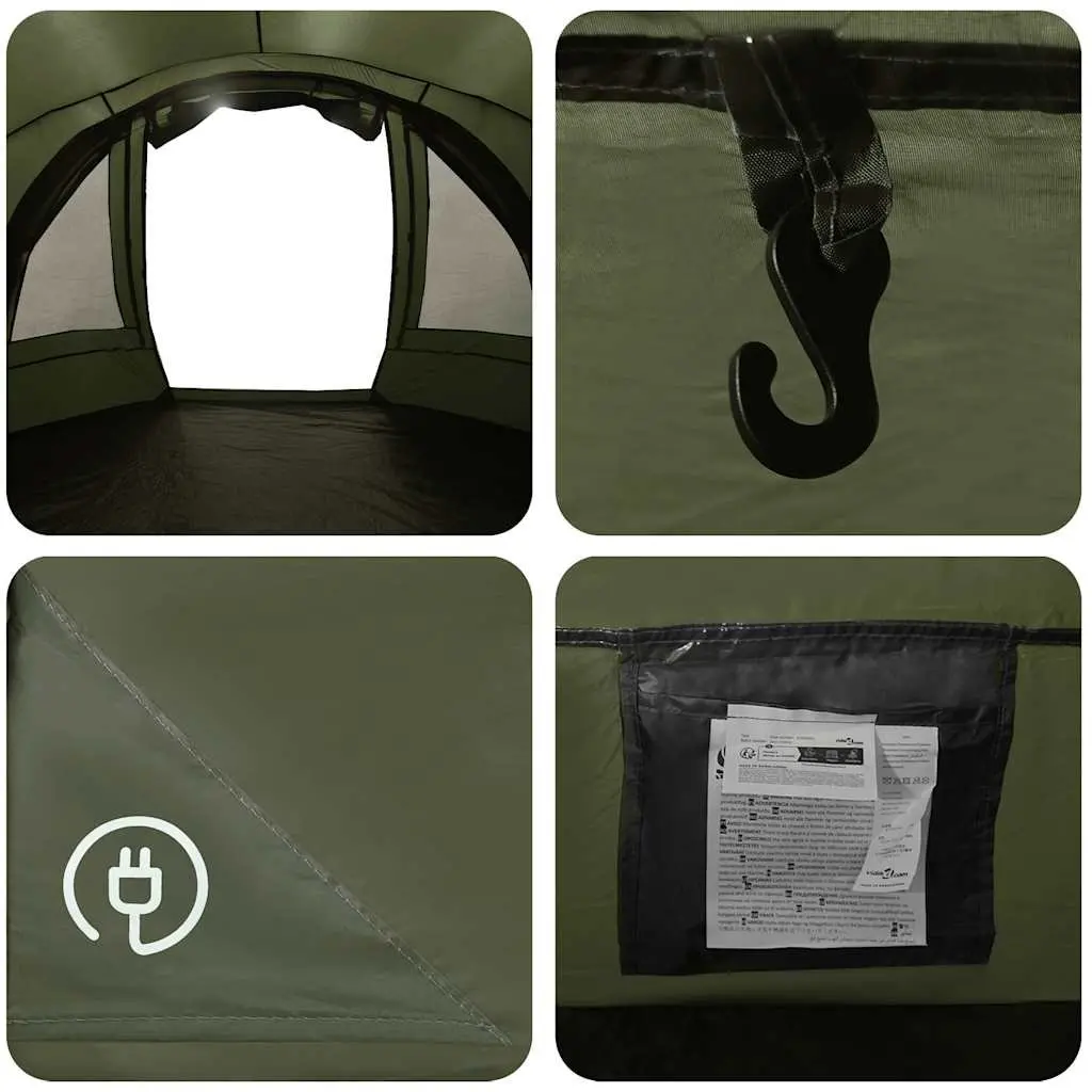 2-Person Waterproof Fishing Tent Olive Green UV Protection Camping Shelter