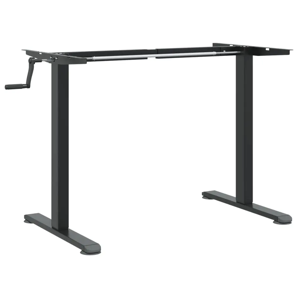 Standing Desk Frame Adjustable Height Black Steel Office Workstation Riser
