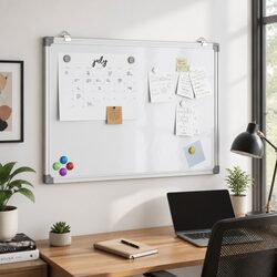 Magnetic Whiteboard 60x40cm Wall Mount Display Board Office Home Presentation