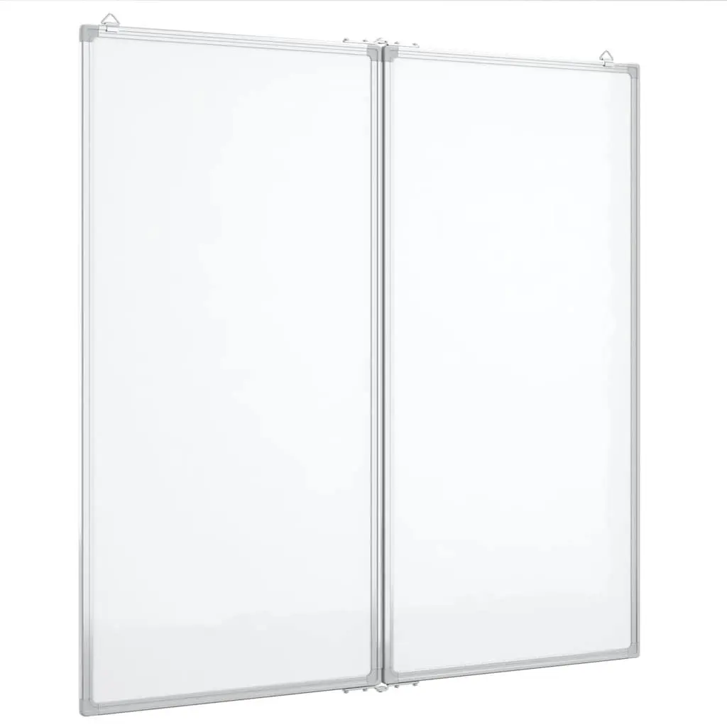 Magnetic Whiteboard Foldable Two Panel Display Board 80 x 80 cm