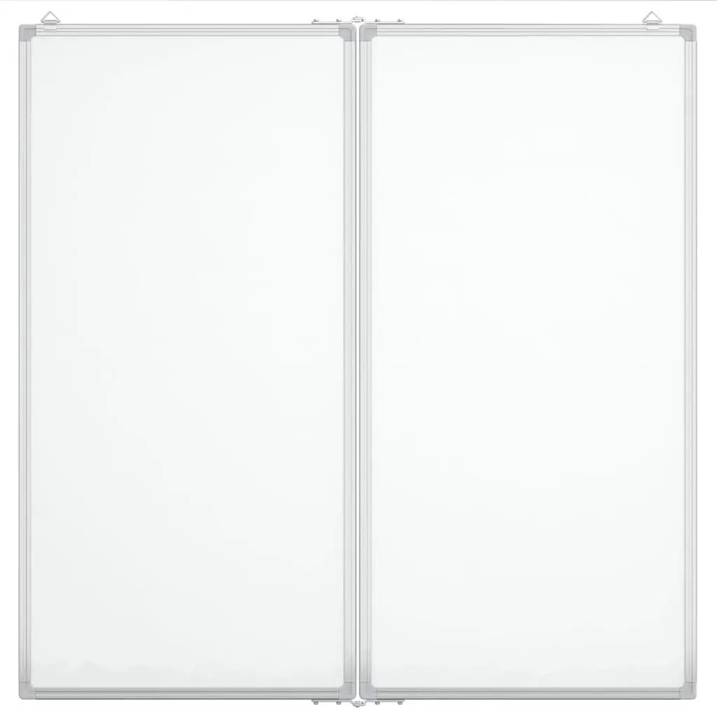 Magnetic Whiteboard Foldable Two Panel Display Board 80 x 80 cm