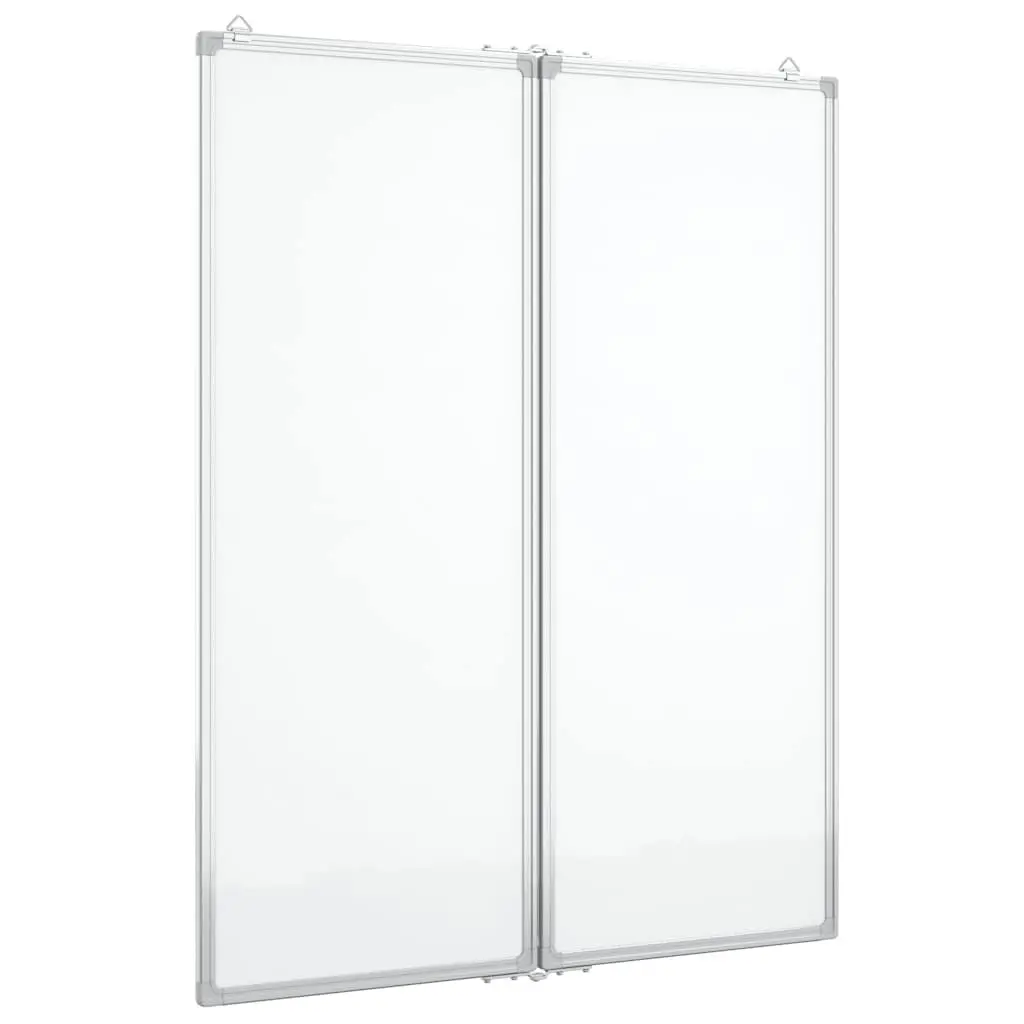 Magnetic Whiteboard Foldable Two Panel Display Board 80 x 100 cm