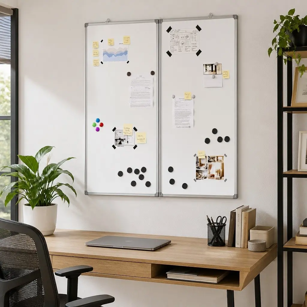 Magnetic Foldable Whiteboard Display Board Office Home School Presentation Notes