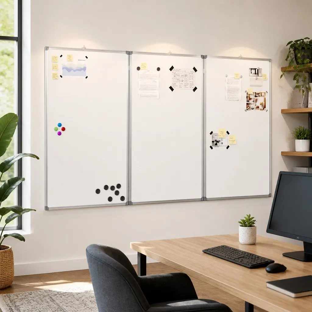 Magnetic Foldable Whiteboard Presentation Board Office Display 120x80cm