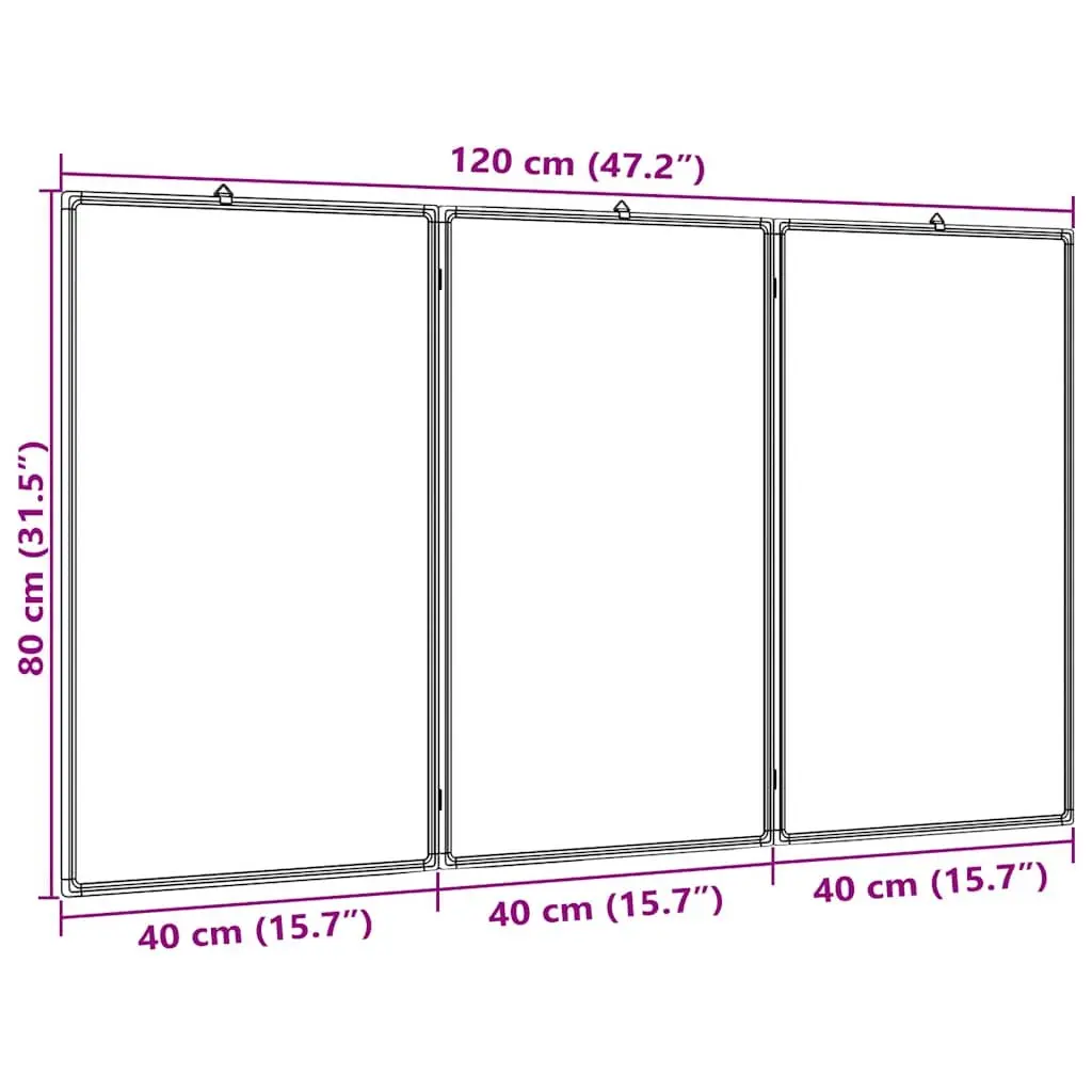 Magnetic Foldable Whiteboard Presentation Board Office Display 120x80cm