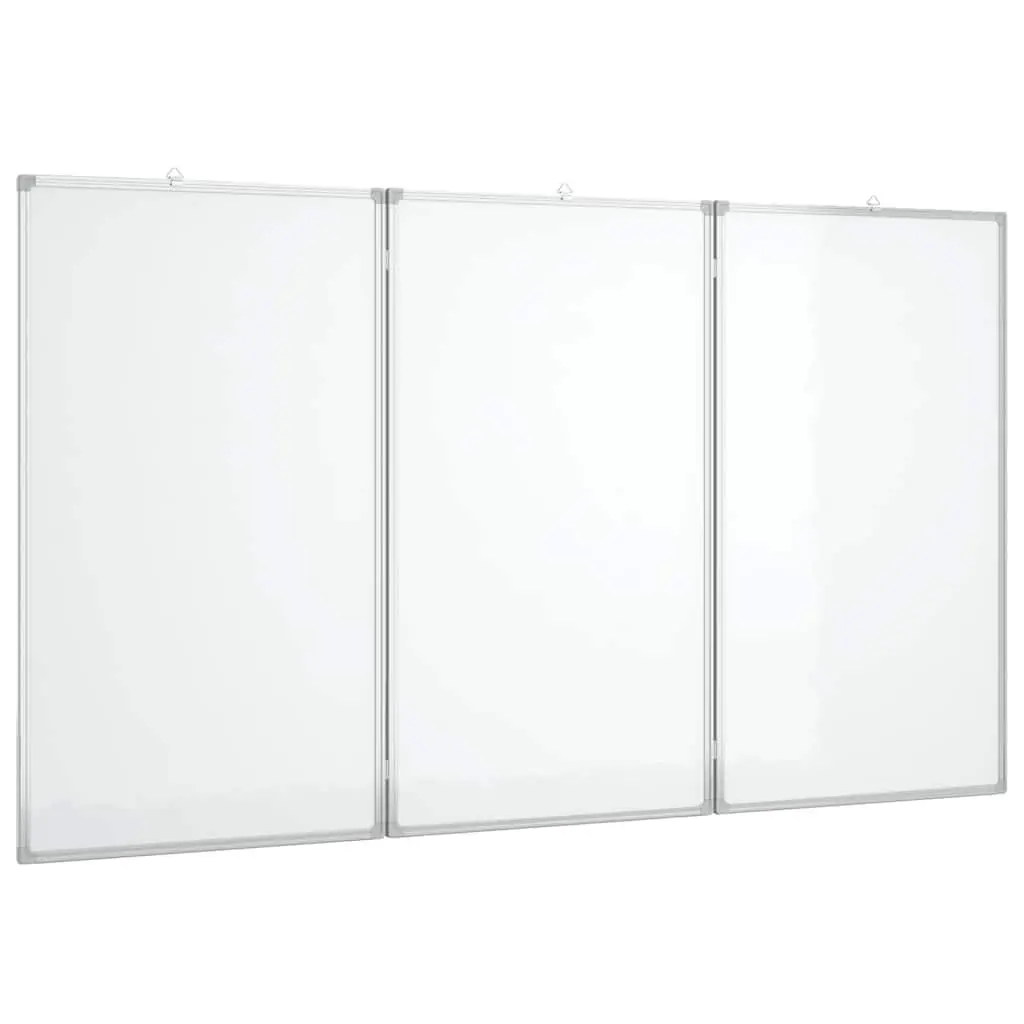 Magnetic Whiteboard Foldable Two Panel Presentation Display Board Office Home
